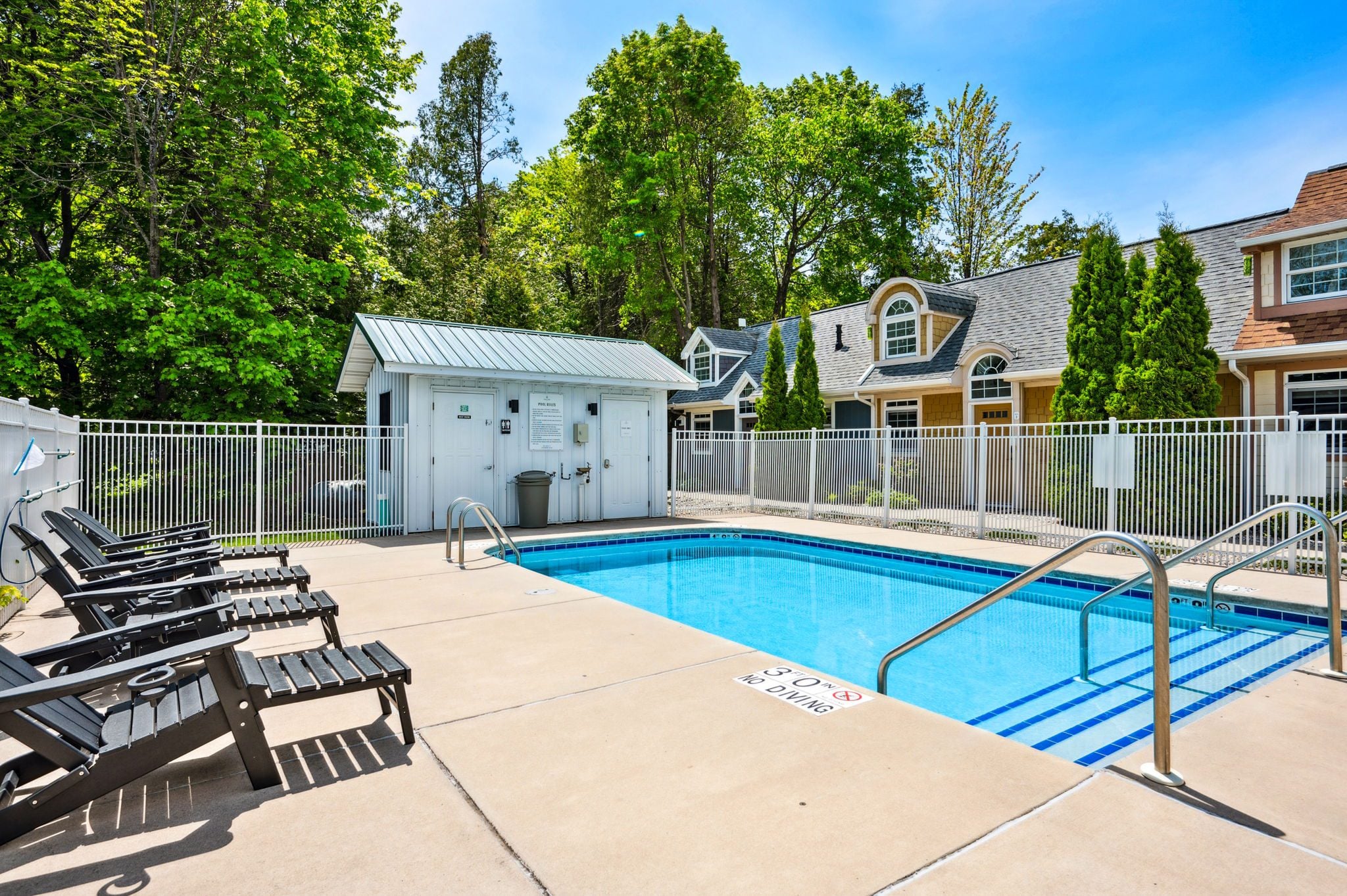 Enjoy the heated pool at Spruce & Shore Motel in Fish Creek, WI
