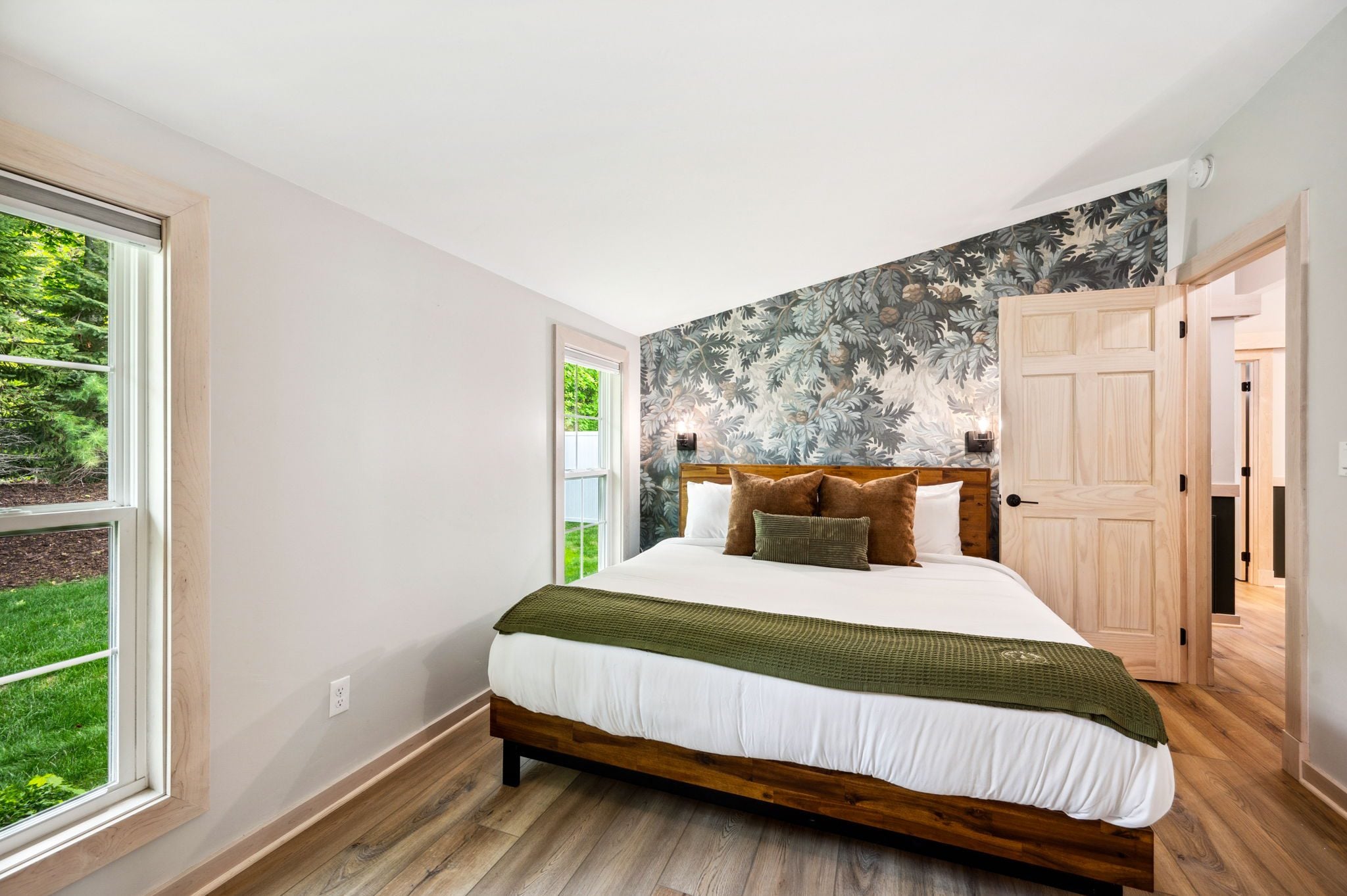 King Bedroom in Spruce Suite at Spruce & Shore Motel in Fish Creek