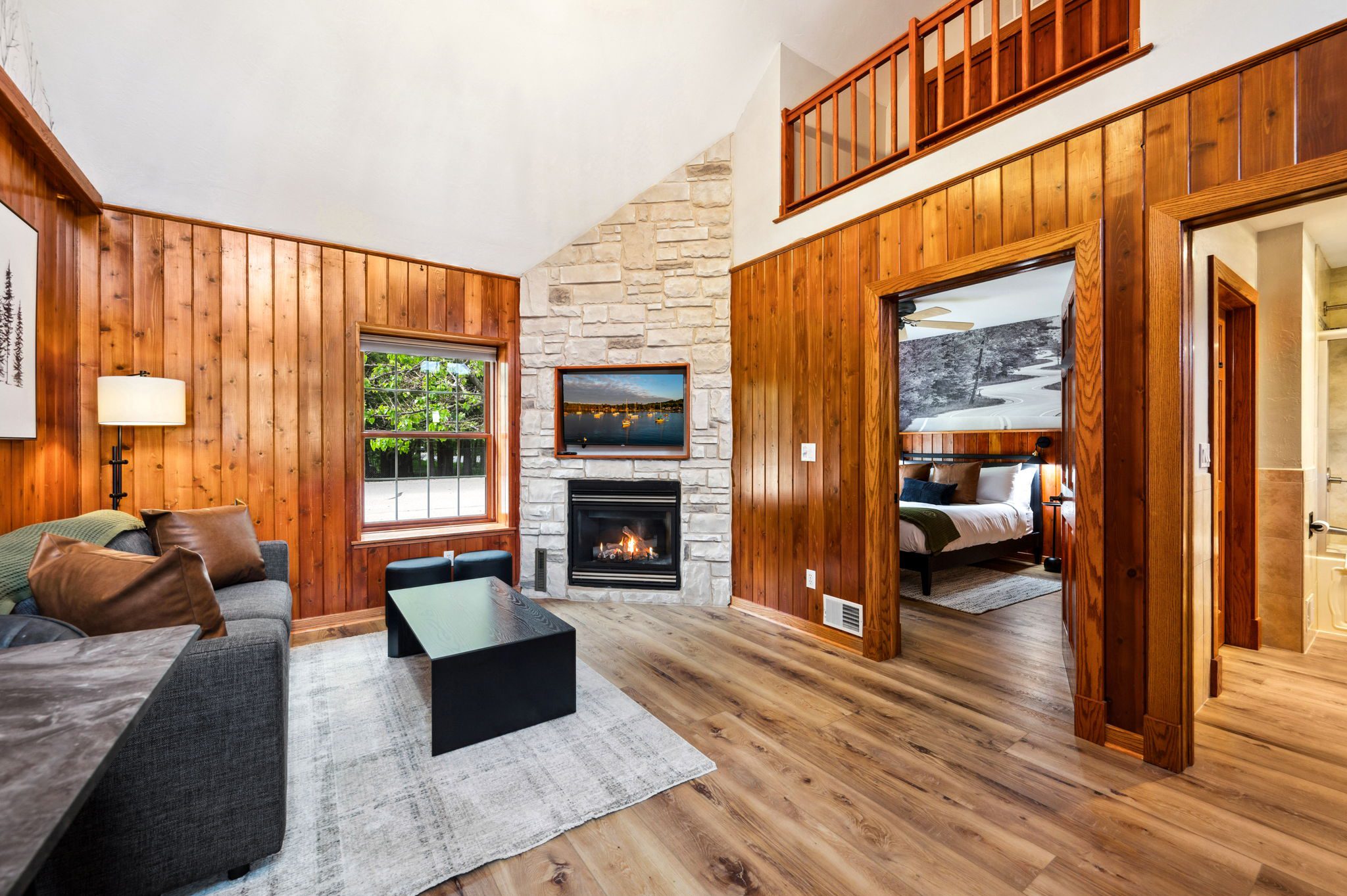 Queen suite at Spruce & Shore Motel in Fish Creek, WI